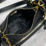 Prada Re-Nylon And Brushed Leather Mini-bag 1BC198 Black
